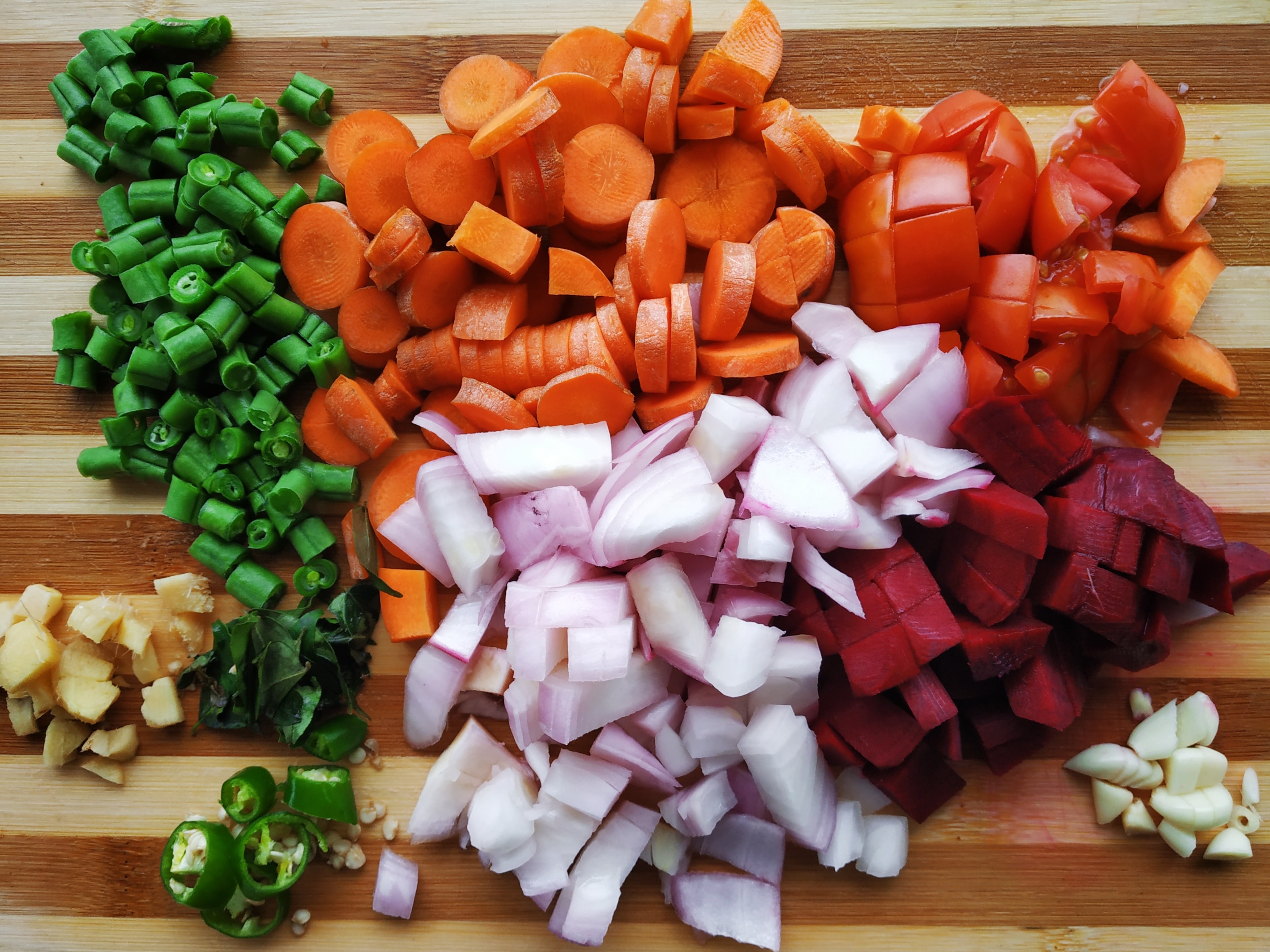 vegetables cutted