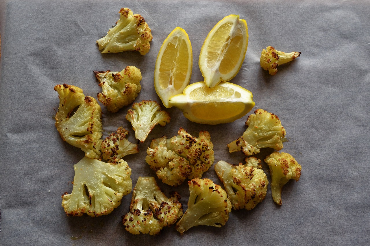 roasted cauliflower for easy cauliflower & chickpeas salad