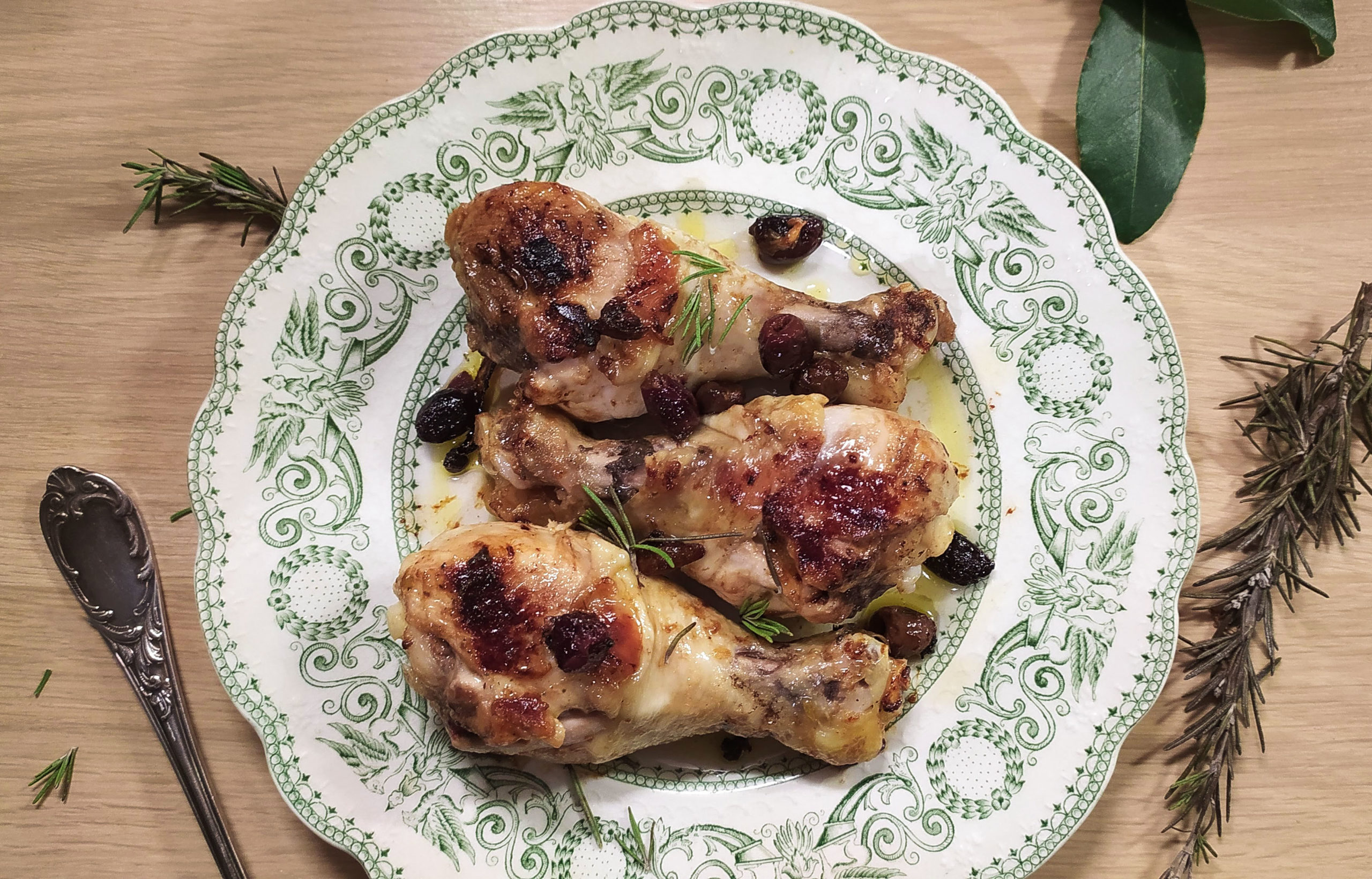 Chicken legs marinated