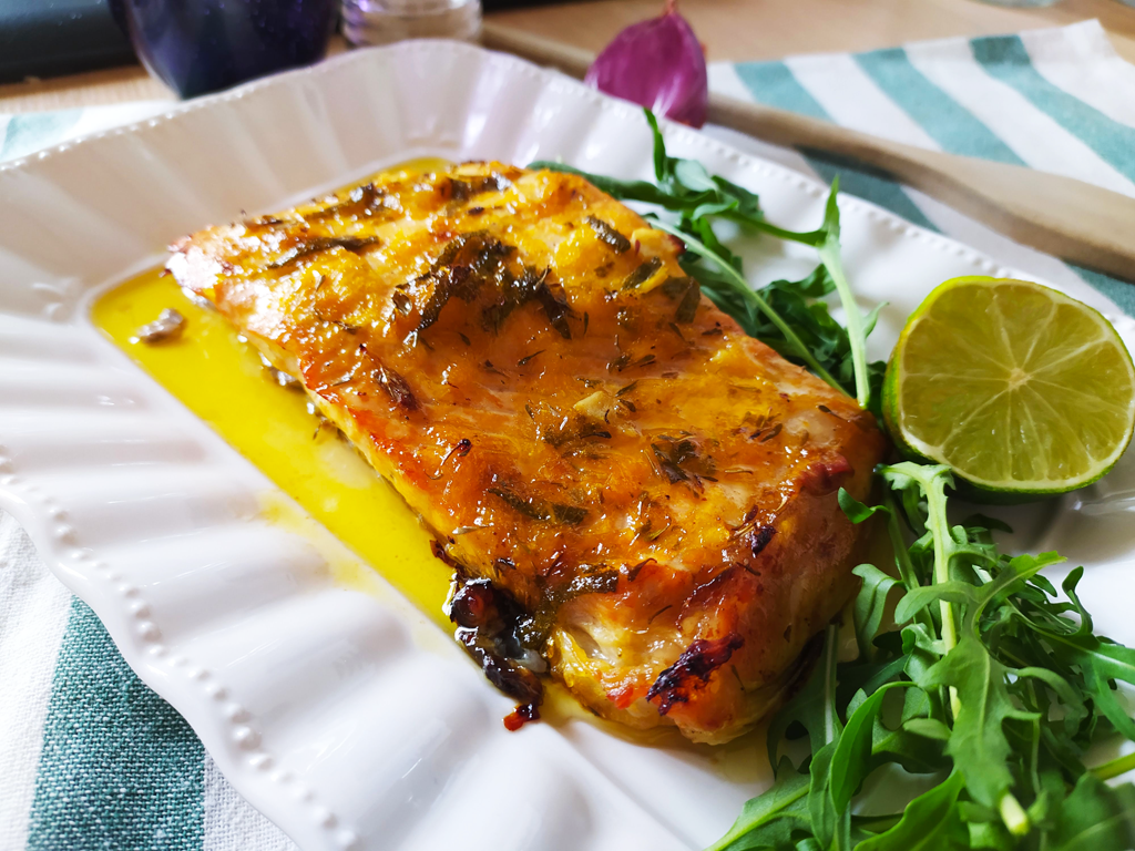 Citrus Marinated Baked Salmon