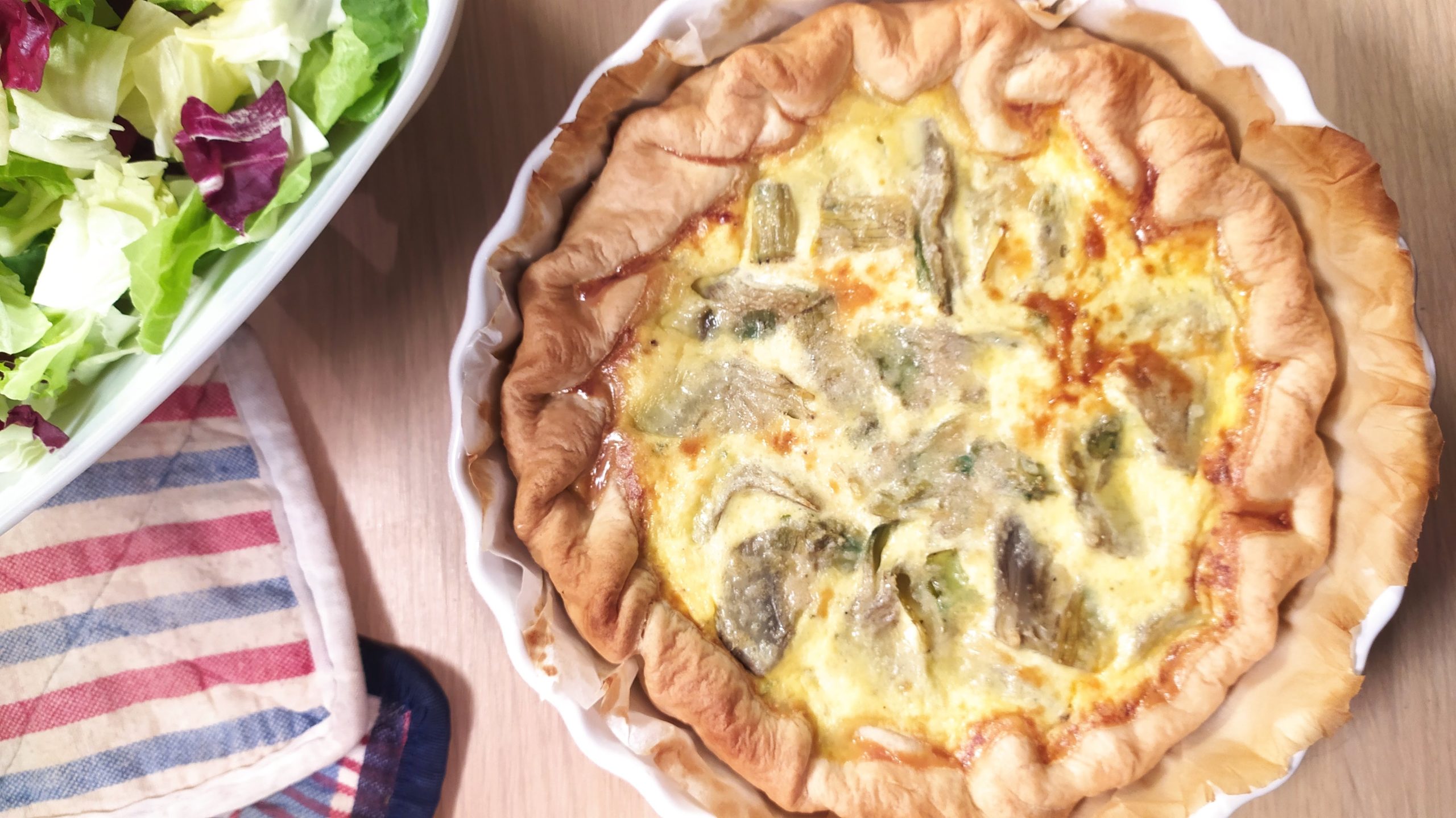 artichokes and cheese savory pie
