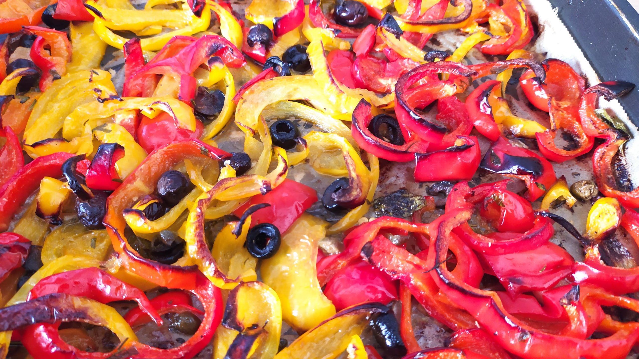 sweet & sour baked peppers
