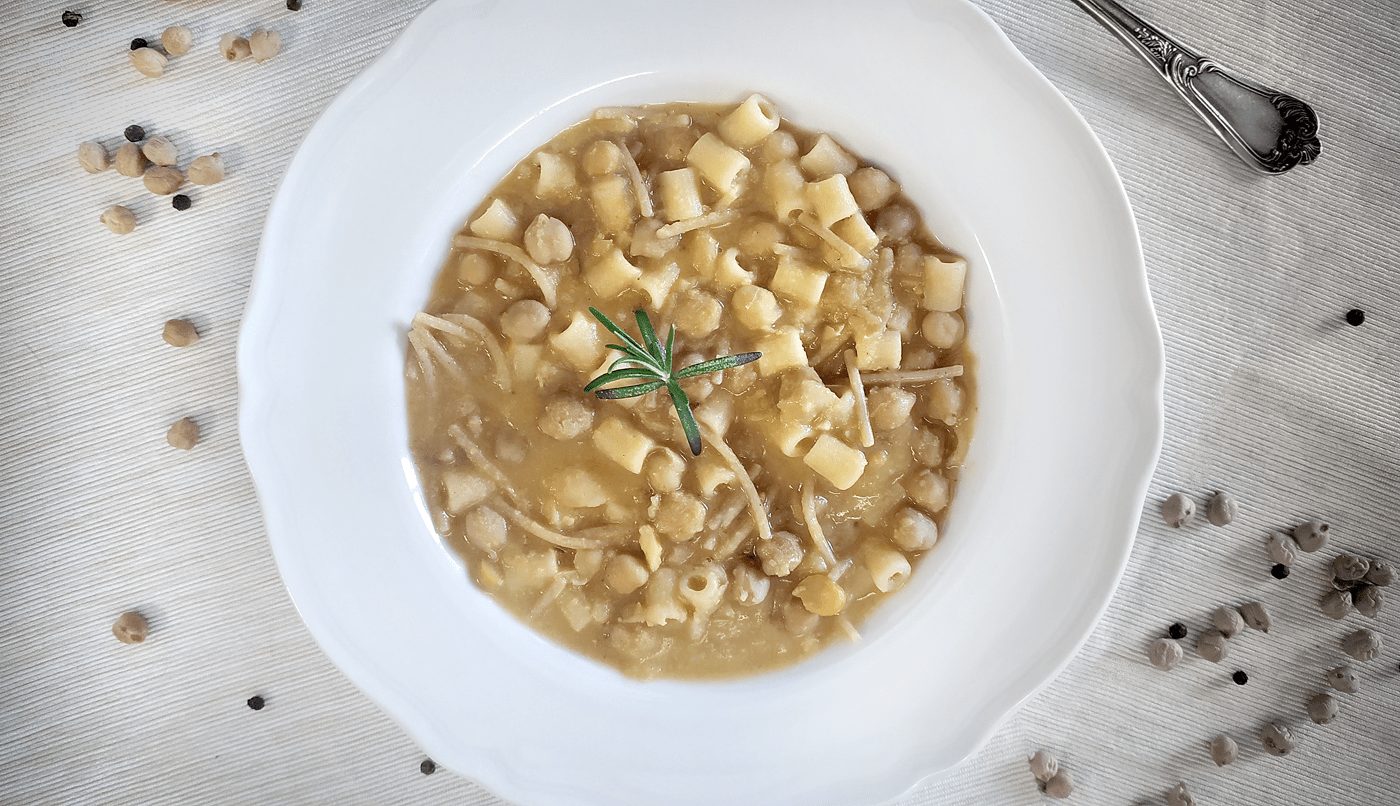 pasta and chickpeas