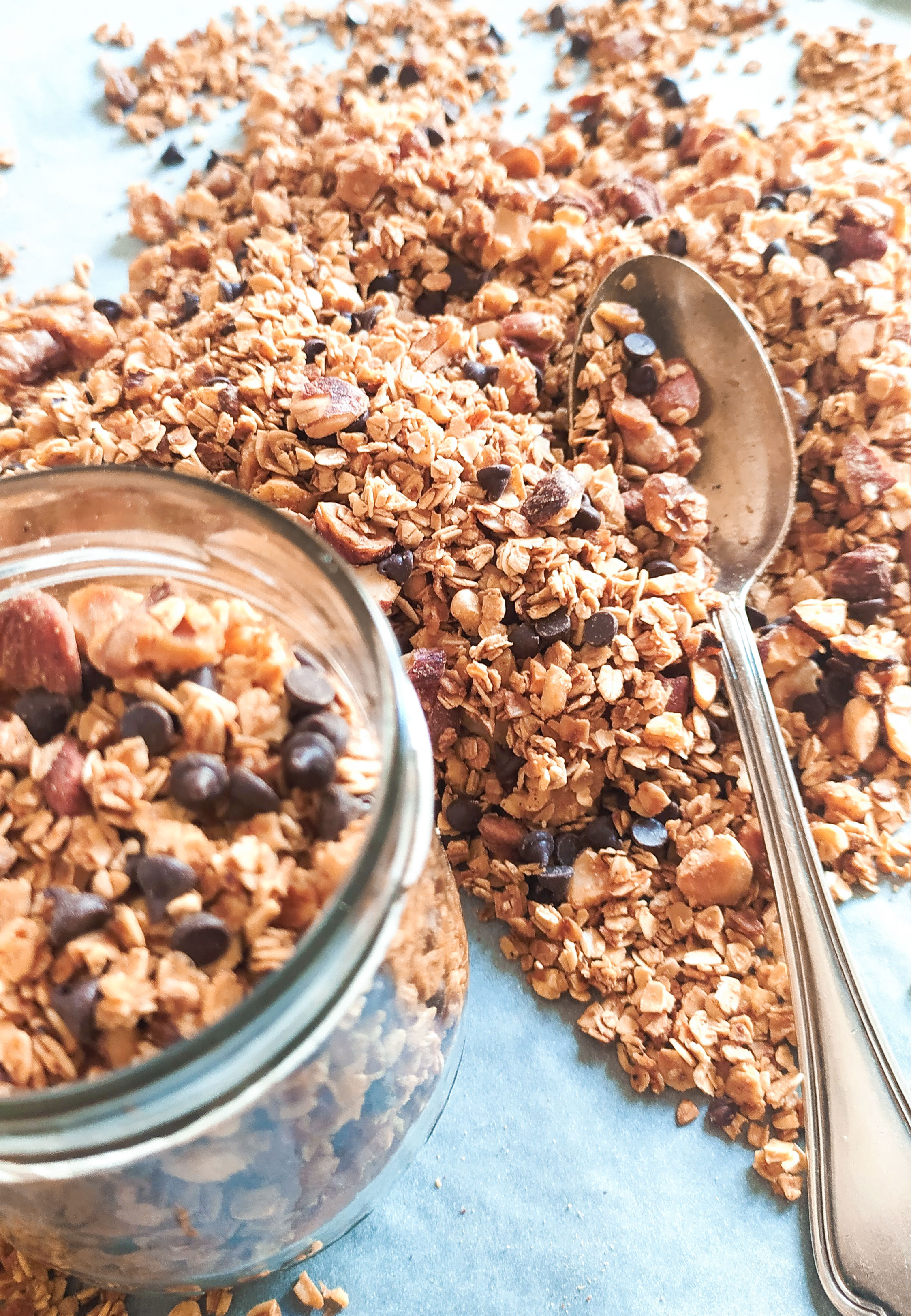 granola homemade closeup