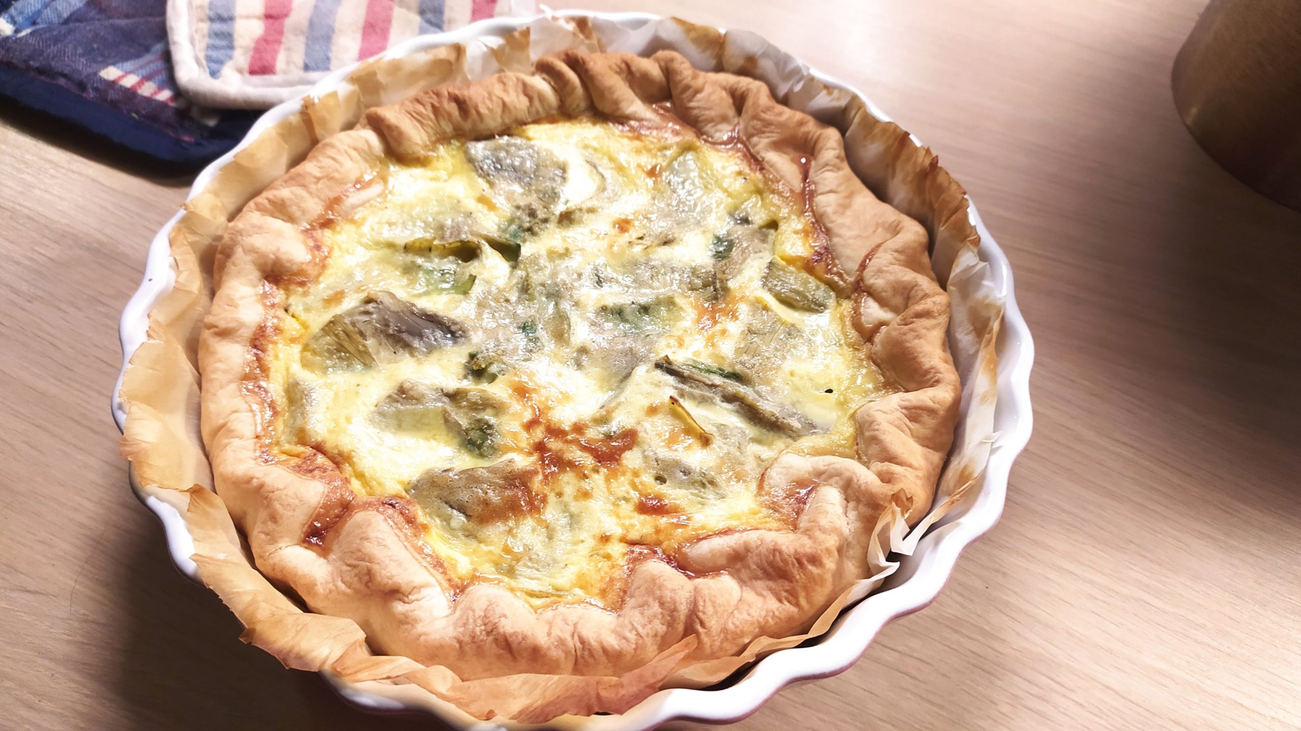 artichokes cheese savory pie